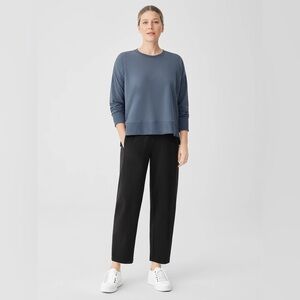 Eileen Fisher Pima Cotton Stretch Jersey Box-Top Grey Blue Womens Size 1X